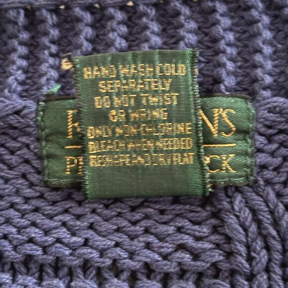 Robinson's Private Stock Hand Knit Men's Sweater Size Large Cable Knit Cardigan - Picture 7 of 9